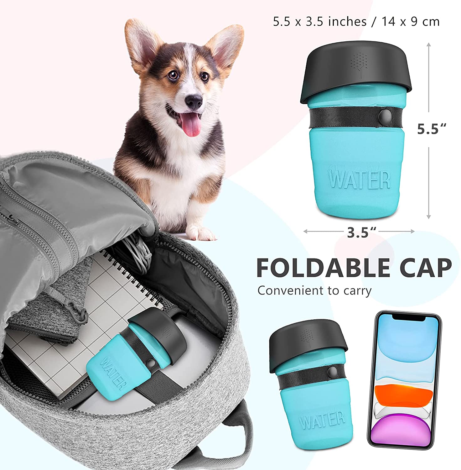 Foldable Dog Water Bottle-1st Gen