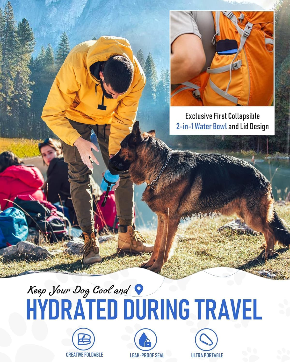 Foldable Dog Water Bottle-1st Gen